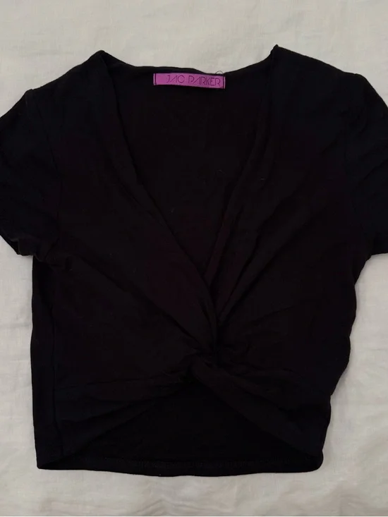 Jac Parker Black Twist Front Crop Top - Picture 4 of 6
